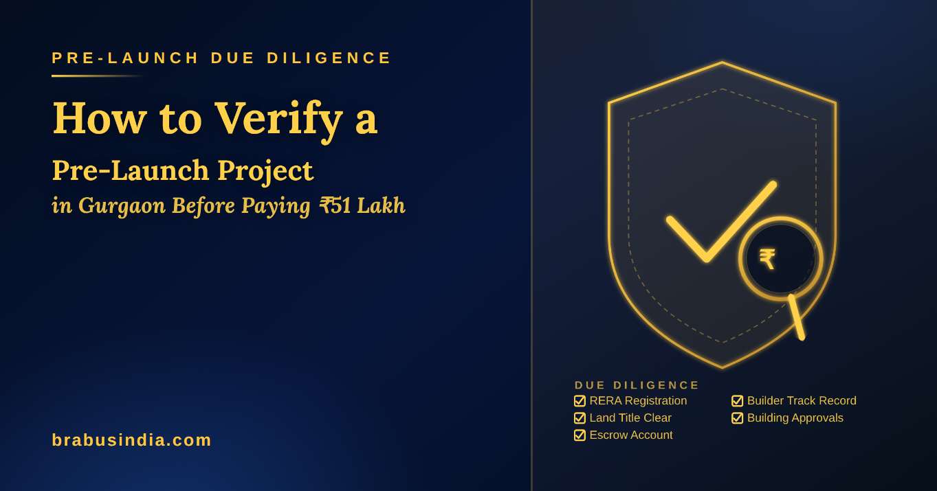 How to Verify a Pre-Launch Project in Gurgaon Before Paying Rs 51 Lakh | 2026 Guide
